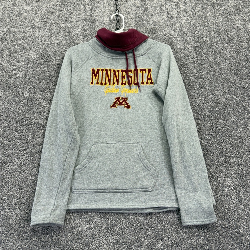 Colosseum Minnesota Golden Gophers Womens Medium Gray Hoodie Pullover NCAA Sport